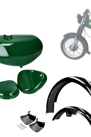 Set Benzinetank met Zijafdekkingen + Spatbord met Spatlap passend voor Simson S50 S51 S70 Craftride groen Alleen Vandaag