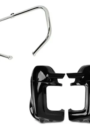 Betaalbaar Set: Been Kuip passend voor harley Davidson Electra Glide Ultra Classic 89-13 Craftride zwart + Valbeugels passend voor Harley Davidson Electra Glide Ultra Classic 97-08 Craftride TR1 chromium