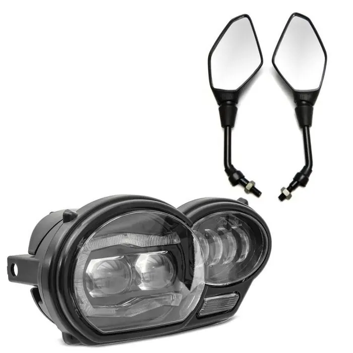 Groothandel LED-koplampen compatibel met BMW R 1200 GS 04-12 QL4 + achteruitkijkspiegel ECE