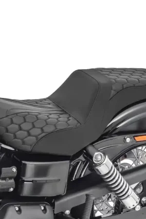 Duo zadel passend voor Harley Davidson Dyna 06-17 bestuurders- en passagiersstoel Craftride SF8 zwart Beste Prijs