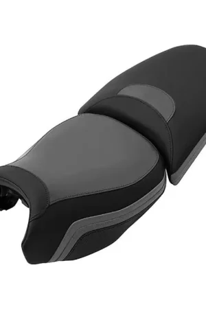 Ambachtelijk Bestuurdersstoel en passagiersstoel compatibel met BMW R 1200 GS 13-18 Tourtecs PS15 voorstoel achterbank grijs