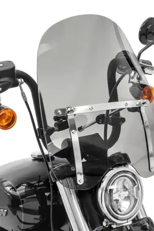 Snelle Levering Pare Brise CW1 pour compatibel met Honda Shadow VT 125/ 600/ C, Rebel 500 CMX fumé noir Craftride