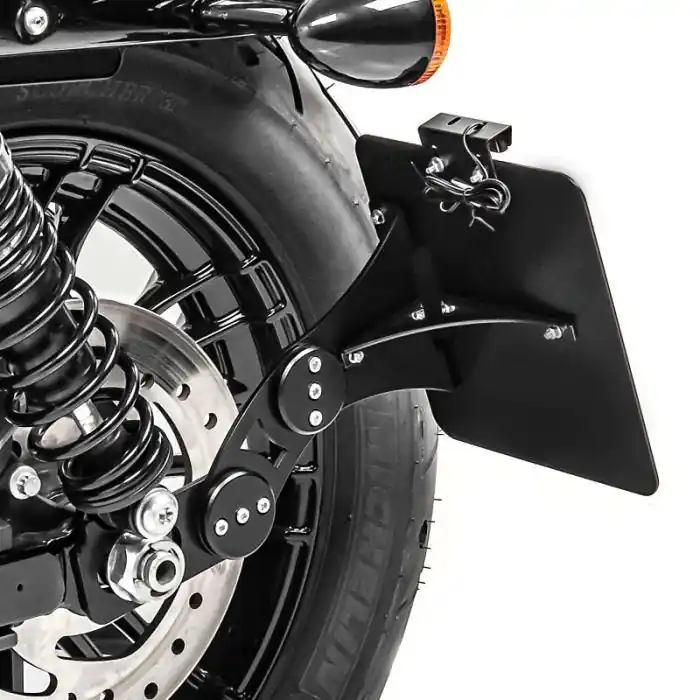 Korting Kentekenplaathouder zijdelings passend voor Harley Davidson Sportster 883 Iron 09-20 Craftride zwart