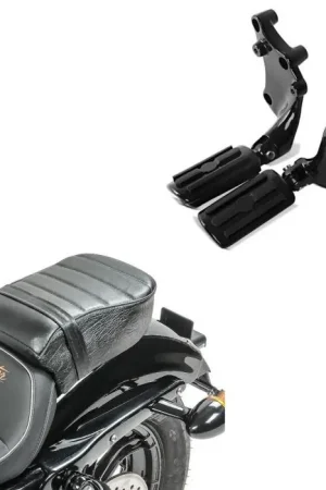 Express Levering Set: Passagiers voetsteunenset met houdervoor passend voor harley Davidson Sportster 883 Iron 14-20 BL1 Craftride + Zadel passend voor passagier met padding passend voor Harley Davidson Sportster Forty-Eight 48 / 883 Iron Craftride