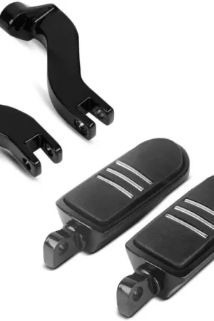 Set: Passagiers voetsteunenset houder passend voor Harley Davidson Touring 96-25 zwart Craftride + Voetsteunen Bestuurder en Passagier BQ passend voor Harley Davidson Universal zwart Craftride Weekendaanbieding