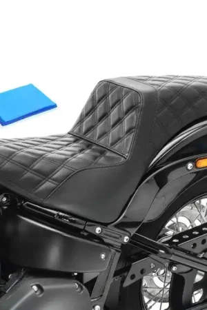 Duo gel zadel passend voor Harley Davidson Dyna Fat Bob 08-17 Craftride SP6 zwart Favoriet