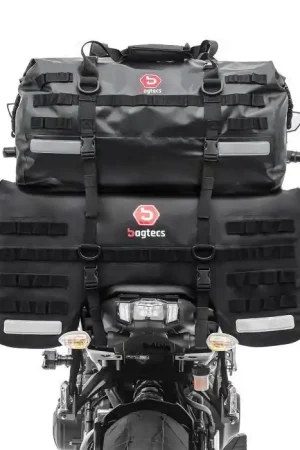 In De Mode Motor Buddyseat Tas Set Bagtecs SX70 + XB50 Drybag Waterbestendig achtertas 120l