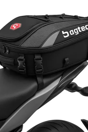 Goedkoop Motorfiets buddyseat tas Bagtecs X30 Achtertas uitbreidbaar 20-30Ltr zwart