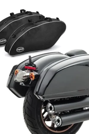 Set: Zijkoffers Craftride voor Harley Davidson Low Rider / S / ST 18-25 met houder HB14 + Binnentassen Handgemaakt