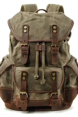 Motor rugzak Canvas Craftride RG8 Vintage tas 20Ltr Retro groen Tijdelijk Beschikbaar