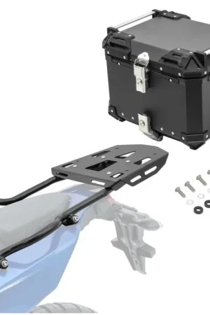 Set Aluminium Topkoffer + Drager compatibel met Yamaha Tenere 700 / Rally 19-25 Topcase XB45 zwart Bagtecs Finale Uitverkoop