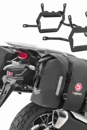 Garantie Inbegrepen Zadeltassen Set WP8 compatibel met Honda Transalp XL 750 23-25 met Kofferrek Bagtecs