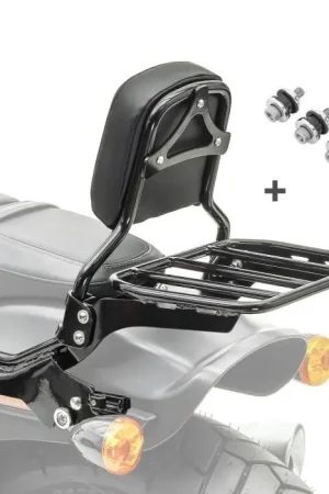 Flitsaanbieding Sissybar passend voor Harley Davidson Fat Bob / 114 18-25 Craftride R1 met Montagekit zwart