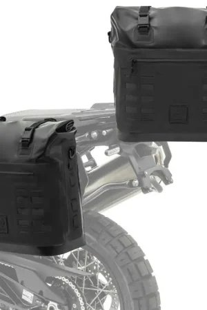 2x Motorfiets waterdicht zadeltas Bagtecs IPX 35L Motorzadeltas Zijtas paar Zwart Populair