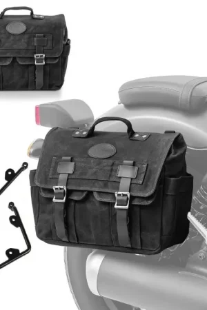 Set 2x Zadeltassen + houders compatibel met Honda Rebel 500 CMX 17-25 Craftride CV1F-zwart rechts-links Veilige Betaling