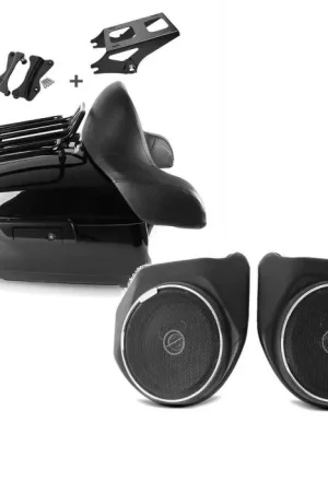 Set: Topkoffer King NLB passend voor Harley Davidson Street Glide Special 15-23 + docking kit Topcase Craftride + Luidspreker Kit passend voor harley Davidson Street Glide Special 15-22 Craftride Speciale Aanbieding