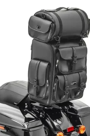 Betrouwbaar Sissybar Tas met bagagerol voor Choppers Craftride DLX Achtertas PU leer