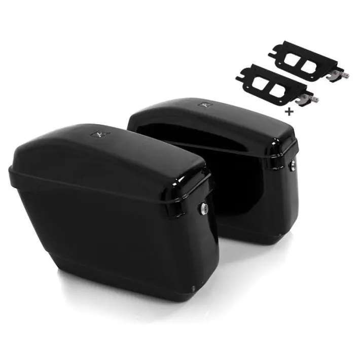 Snelle Levering Set Harde Zadeltassen + houders QL compatibel met Honda Rebel 1100 CMX 21-25 Craftride Nevada rechts-links