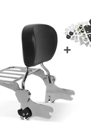 Sissy Bar + bagagerek + Docking Kit passend voor Harley Davidson Road King 97-08 chrom Craftride Topkwaliteit