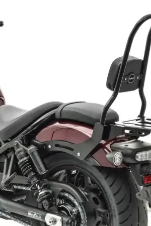 Sissybar L3 compatibel met Honda Rebel 1100 CMX 21-25 met bagagedrager zwart Craftride Beperkt Aanbod