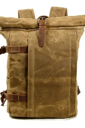 Gecertificeerd Motor rugzak Canvas Craftride VR2 Vintage tas 20Ltr Retro bruin