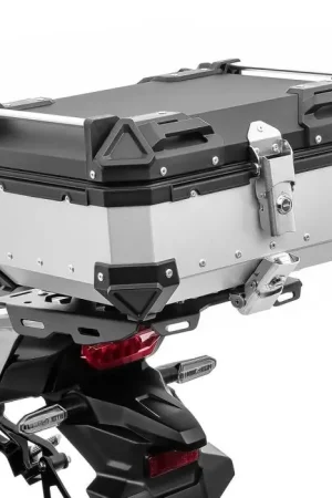 Weekendaanbieding Motorfiets Alu topkoffer Bagtecs XB28 Aluminium 28 liter zilver