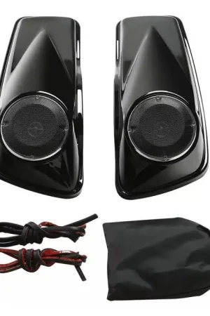 Gereduceerde Prijs Harde zadeltas Deksels met 6.5" luidsprekers passend voor Harley Davidson Touring 14-25 zwart Craftride