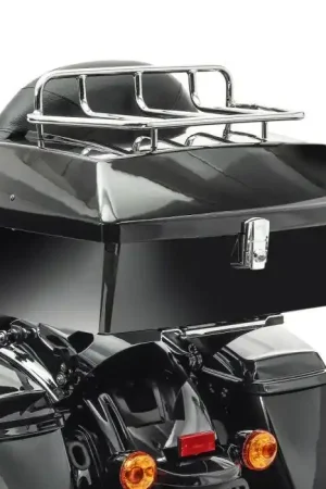 Motorfiets Topcase Missouri met Bagagegrill 43Ltr voor Chopper afsluitbaar zwart Craftride Op = Op