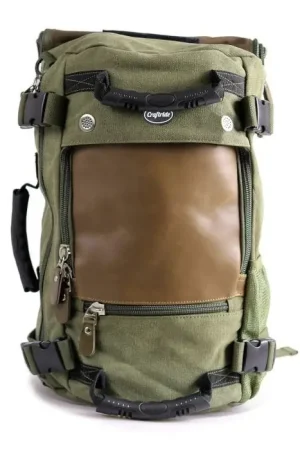 Motor rugzak / buddyseat tas Canvas Craftride Vintage VG6 28L groene Geld-Terug-Garantie