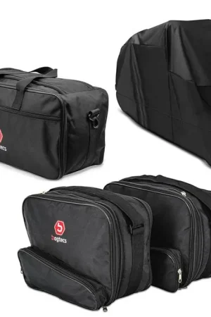 Flitsaanbieding Zwart zeildoek + binnentas topkoffer + koffer binnentassen passend voor BMW K 1600 GT/GTL/K 1200/1300 GT/R 1200/1250 RT