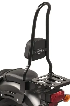 Sissybar XL3 compatibel met Honda Rebel 500 CMX 17-25 met bagagedrager zwart Craftride Hoge Kwaliteit