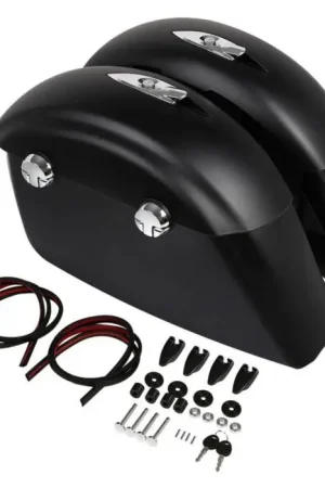Luxe Zijkoffers compatibel met Indian Chieftain Dark Horse 17-18 mat zwart