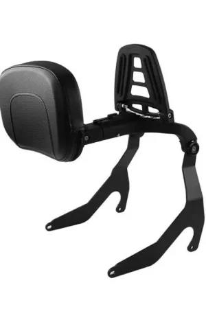 Sissybar rugsteun verstelbaar rijder passagier past op BMW R 18 B / Roctane 20-25 met bagagerek Craftride LP1 zwart Bestseller