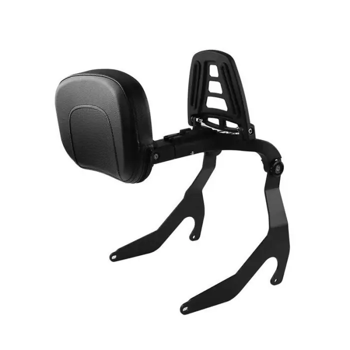 Sissybar rugsteun verstelbaar rijder passagier past op BMW R 18 B / Roctane 20-25 met bagagerek Craftride LP1 zwart Bestseller