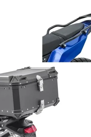 Direct Beschikbaar Aluminium topkoffer universeel 65 liter + bagagerek compatibel met Yamaha Tenere 700 / Rally 19-25