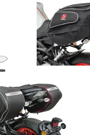 Topkwaliteit Set: Zadeltassen RF1 40-60 Liter Volumen Motor Zijtassen + Motorfiets Buddyseat tas X50 achterste zadeltas 50Ltr in