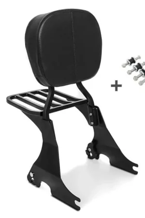 Snelle Levering Sissybar passend voor Harley Davidson Sportster 883 Iron 09-20 Craftride incl. Bagagerek en Docking kit zwart