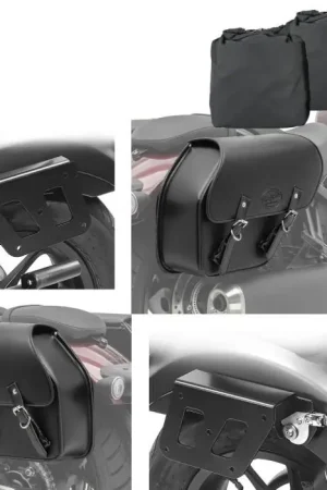 Set: Zadeltas compatibel met Honda Rebel 500 CMX 17-25 met houder afneembar links Fargo + Zadeltas compatibel met Honda Rebel 500 CMX 17-25 met houder afneembar rechts Fargo Gecertificeerd