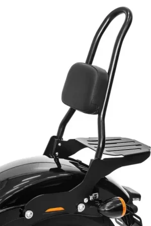 Koopje Sissy bar CSL met Bagagerek passend voor Harley Davidson Softail Street Bob 18-25 zwart Craftride