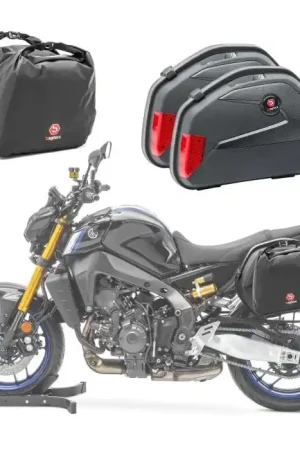 Set Zijkoffers + Waterdichte hoes binnenzakken Bagtecs SC22 motor Koffers zwart Professioneel