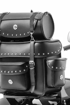 Motorfiets sissybar tas Craftride ST6 achtertas met bagagerol in zwart Betaalbaar