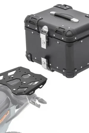 Set Aluminium Topkoffer + Drager voor KTM 790 / 890 Adventure 19-25 Topcase Bagtecs XS45 zwart Nu Kopen