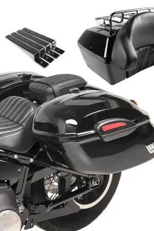 Zijkoffer Set Craftride Delaware 33Ltr incl. Bevestiging in zwart + Topcase Missouri met Bagagegrill Meest Verkocht