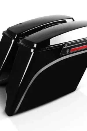 Zijkoffers Stretched passend voor Harley Davidson Road King (FLHR / I) 94-13 Black Latch Craftride Exclusief