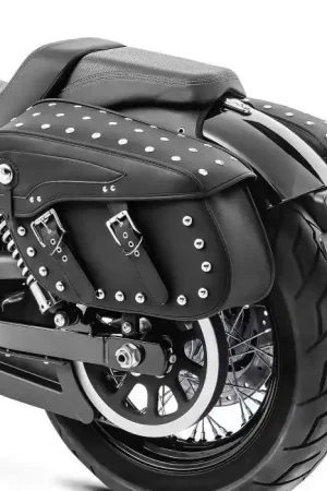 In De Mode Zadeltassen compatibel met Honda Shadow VT 750 / 600 / 125 C zijtassen Craftride VH6 zwart