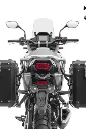 Set Motor zijkoffers aluminium 38-48 liter alu koffers Bagtecs XW38-48 zwart + adapter Modern