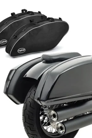 Set: Zijkoffers voor Harley Davidson Softail Street Bob / 114 / Standard 18-25 met houder Craftride HB14 + Binnentassen Limited Edition