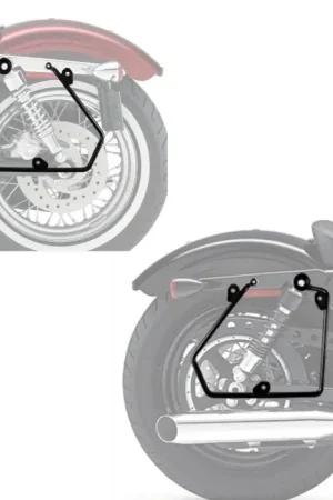 Set: Zadeltas houder passend voor Harley Davidson Sportster 95-15 links afstandshouder beugel Craftride + Zadeltas houder passend voor Harley Davidson Sportster 95-15 rechts afstandshouder Craftride Flitsaanbieding