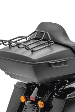 Topkoffer King NHM geschikt compatibel met Harley Davidson Softail / Sport Glide Craftride topcase zwart Hete Deal
