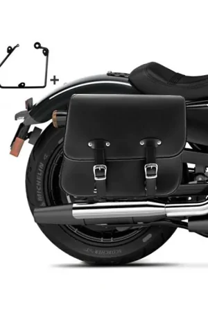 Bestseller Zadeltas met houder geschikt compatibel met chopper / custombikes 95-15 rechts Laredo 20l Craftride